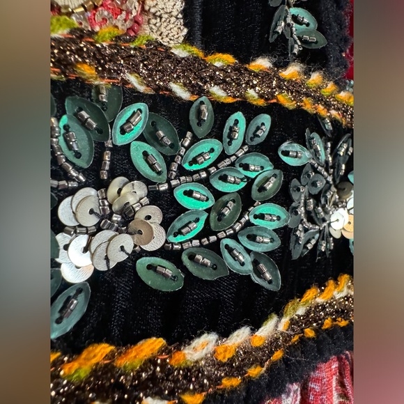 🌺 ZARA Embroidered Velvet Boho Top - Picture 11 of 15